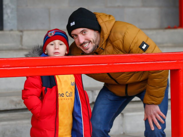 Mansfield Town fans at Crawley Town FC.