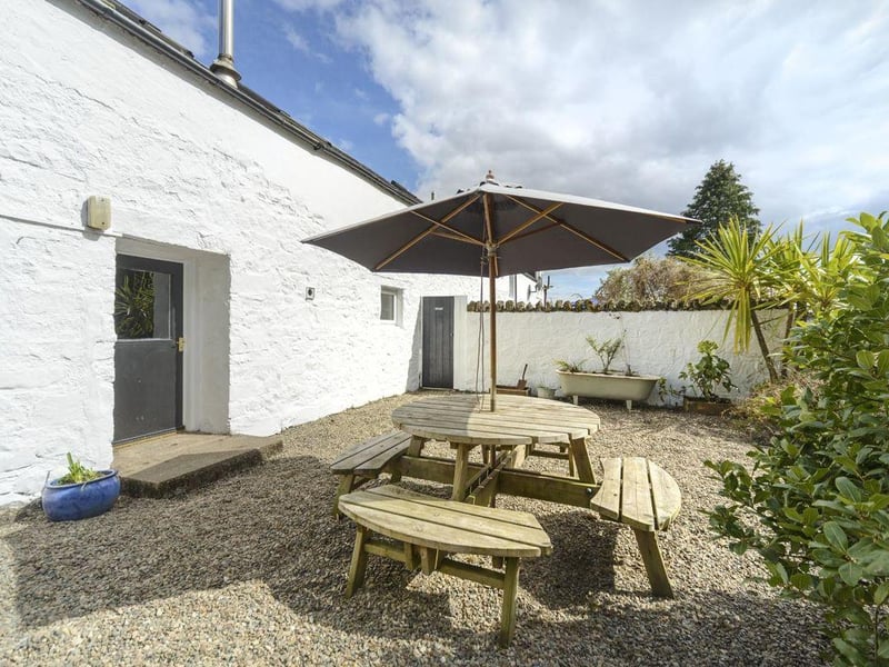 Holiday cottage garden area.