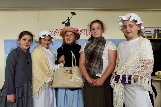 Pupils at Greatham Primary School were taking part in their school play, Mary Poppinsin 2015. Pictured left to right are Eleanor Dangerfield, Errin Whitton, Chloe Hutchinson, Maddie Innes and Erin Alderson.