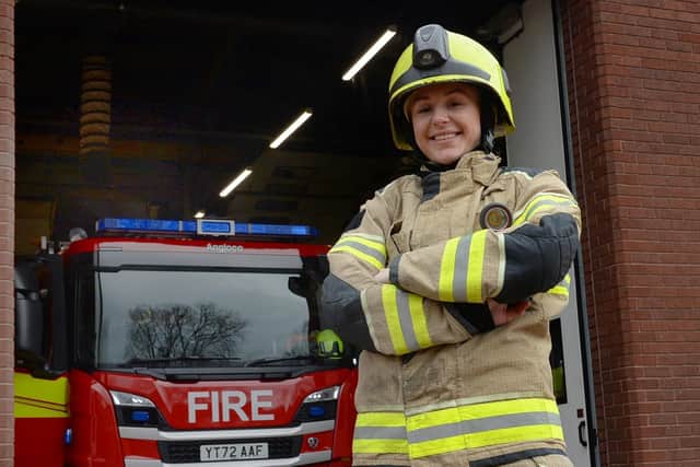 Gladiators contender Bronte Jones works for South Yorkshire Fire and Rescue