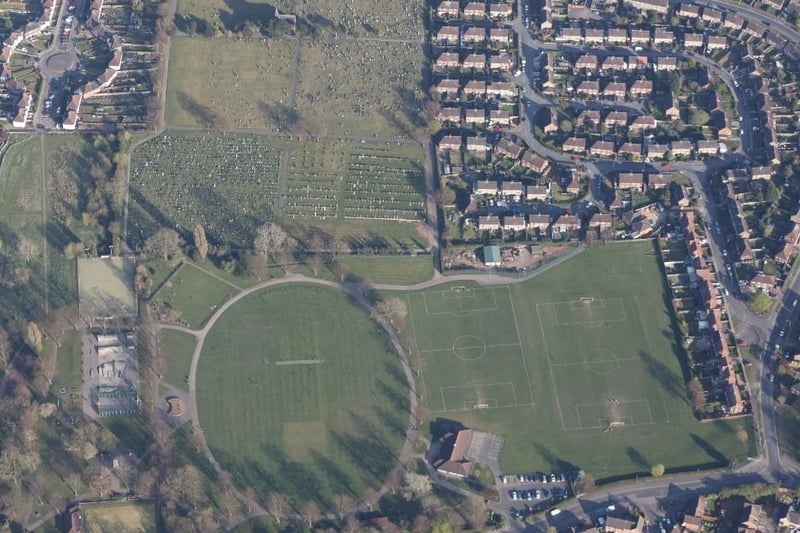 Titchfield Park with Hucknall Cemetery adjacent to it