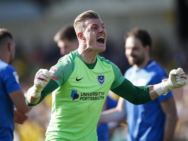 Craig MacGillivray celebrates at the final whistle.