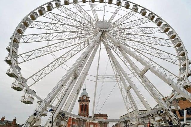 The 60-metre, 40-gondola wheel was in the town between February 10 and March 11 in 2018.