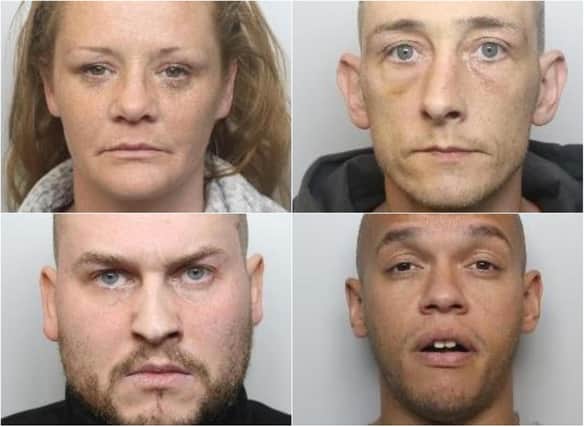These defendants have all been jailed, following cases heard at Sheffield Crown Court over the last week. Top row, left to right: Natalie Mackay; Stewart Price.
Bottom row, left to right: Daniel Haslam; Dale James Hutchinson