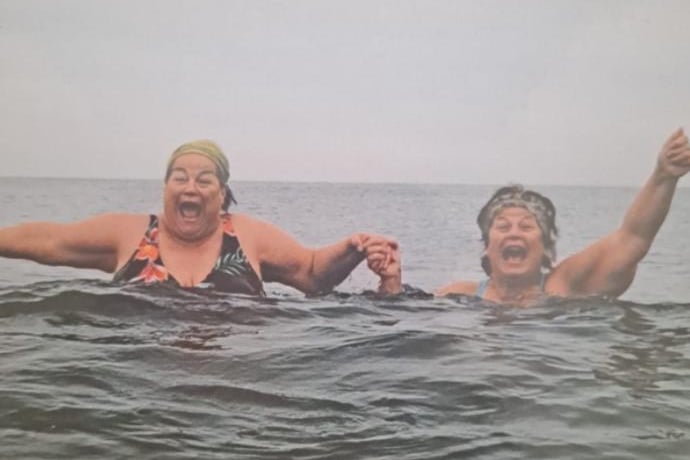 Geraldine Hatfield said: "My sister Beverly and I - in our 60 somethings - started sea swimming a few years ago as we heard its helps stave off dementia. Some tell us it's too late!"