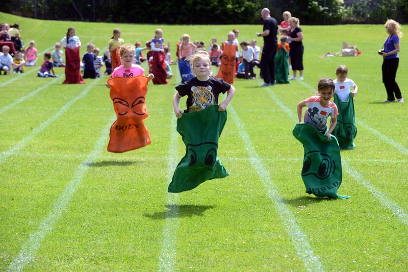 A race at Bernard Gilpin Primary School during the 2013 sports day.  Remember this?