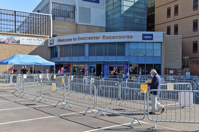 Start of Leger Festival at Doncaster Racecourse. First crowds allowed at a racecourse.