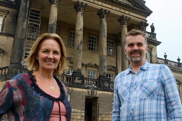 Wentworth Woodhouse Screenwriting Award winner Richard Knight, with the Preservation Trust's CEO Sarah McLeod