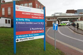 Northern General Hospital A&E department, Sheffield. Five patients waited over 12 hours in A&E at Sheffield Northern General Hospital in month