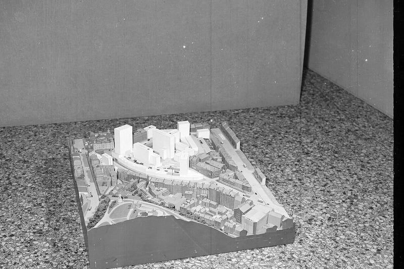 Model showing the redevelopment plans for the St James district, 1960s.