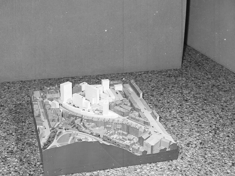 Model showing the redevelopment plans for the St James district, 1960s.