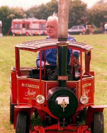 Cyril Richardson photographed in June of 1996 on his steam tractor.