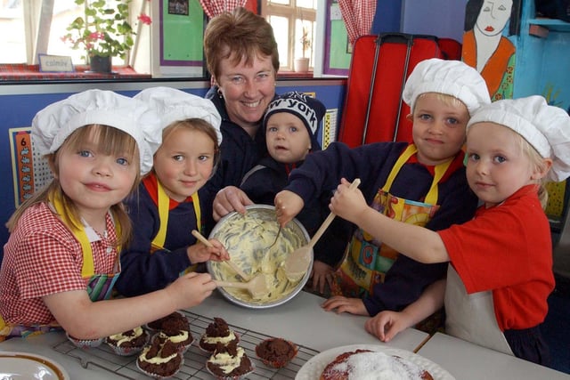 Serving up memories from 18 years ago. Were you pictured in a cookery lesson?