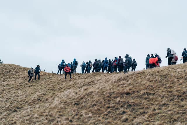 Members of the Muslim Hikers group taking part in Christmas Day walk in the Peak District were subjected to racist comments on Facebook and accusations of damaging the area and not being 'proper walkers'. (pic: Muslim Hikers/PA Wire)