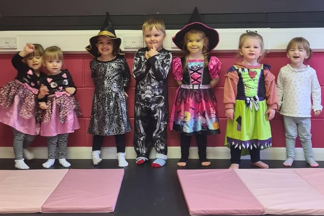 At KJ's Dance & Cheer, the Huthwaite based dance school went 'all out' with celebrating Halloween this year! 
It started with dance school owner Kelly Jepson, kitting the studio out with  Halloween decorations on October 1st (with a little help from the competition team).