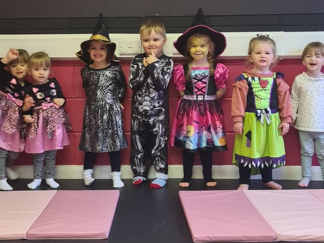 At KJ's Dance & Cheer, the Huthwaite based dance school went 'all out' with celebrating Halloween this year! 
It started with dance school owner Kelly Jepson, kitting the studio out with  Halloween decorations on October 1st (with a little help from the competition team).
