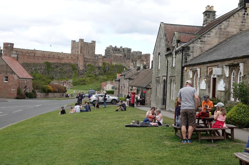 A busy day in tiny Bamburgh ahead of the expected filming of the next Indiana Jones movie.