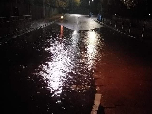 This picture of Woodmill Road in Dunfermline, Fife, was taken on Wednesday night and shows how quickly the heavy rain built up causing flooding.