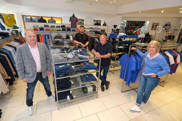 Senior management team, who took over the clothes retailer Frank Bird in Barnsley.
Gavin Bird, Neil Tennant, Mark Rayner and Mary Smith
