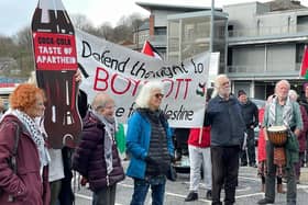 Palestine protest outside Tesco store on Spital Hill, Sheffield on Saturday, February 17. Picture: Sheffield Palestine Coalition Against Israeli Apartheid