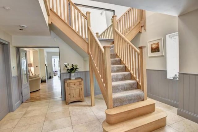 The property has a custom-made staircase
