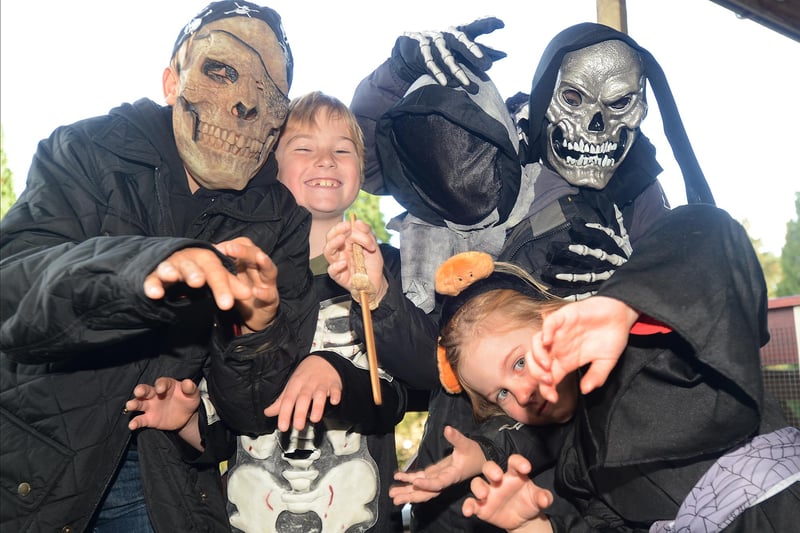 Halloween antics at Gullivers Kingdom, Charlotte, Tommy and Jamie Moller with friends Jerome and James Flynn pictured in 2013