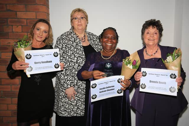 Kathleen Roberts Award for Grit 2019 winners Cecilia Catherine Jackson-Chamber, Kerry Needham and Brenda Booth