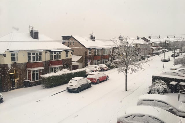Crosspool is another area where the snow is at its thickest.