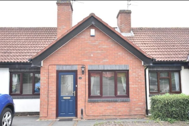 Rightmove is asking for £89,950 for this two-bedroom terrace bungalow.