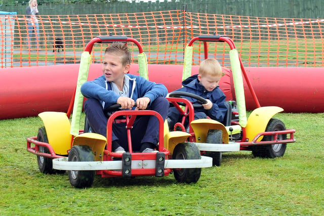 Joshua Newton was leading the way on the go karts during the Housing Hartlepool funday at Summerhill. Picture by FRANK REID