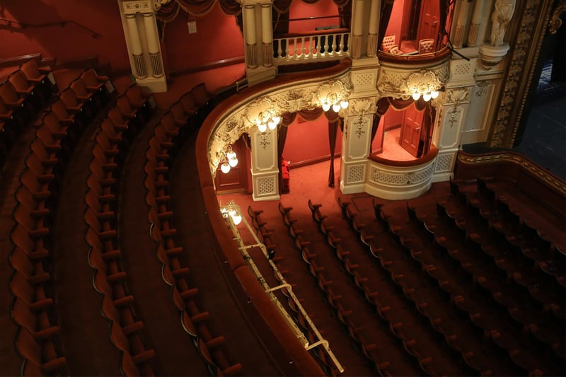 An empty Lyceum Theatre in Sheffield which has been closed for a year due to Covid.