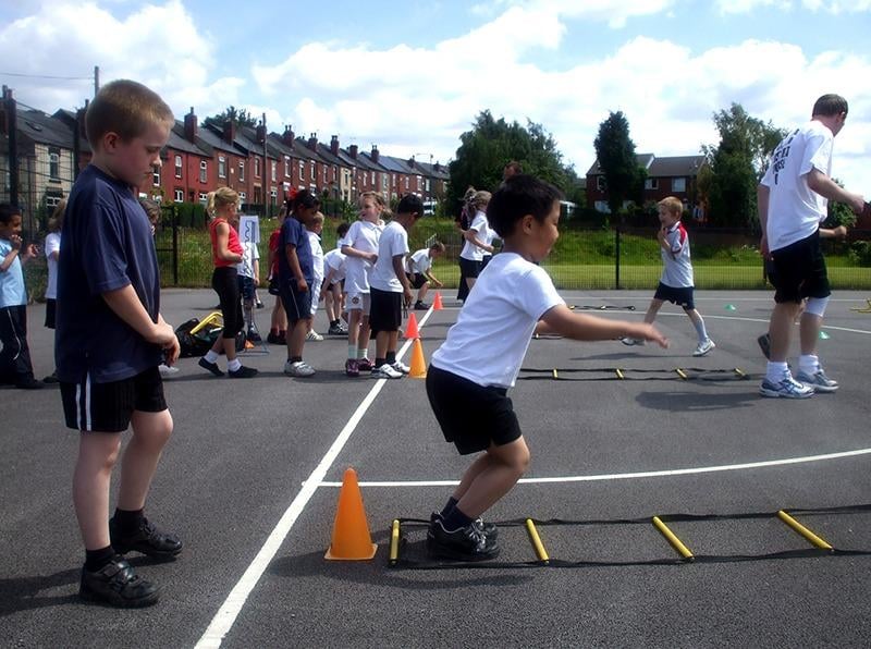 Approximately 300 children participated in the Ann's Grove Primary School’s sports day, organised and delivered by Sheffield FC’s community coaches (July 2008)
