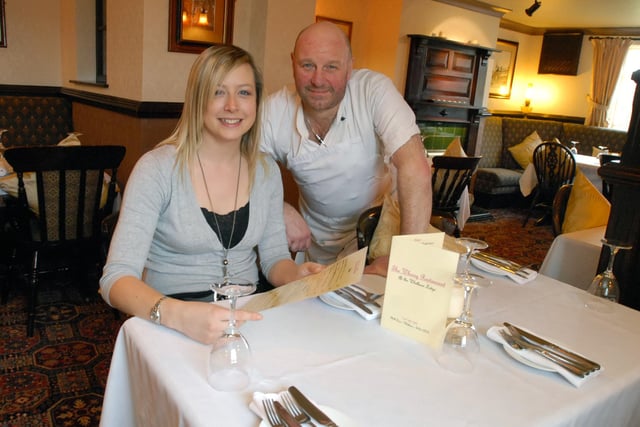 Lindsey Pearson and head chef Len Carrick in the new Wherry Restaurant at Whitburn Lodge. Remember this from 11 years ago?