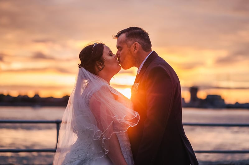 The sun sets on Victoria and Chris' magical day. Picture: Hayley Szczecinski/from HS Photography