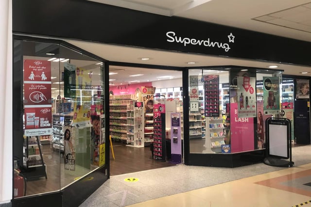 Superdrug remains open for toiletries and beauty products.