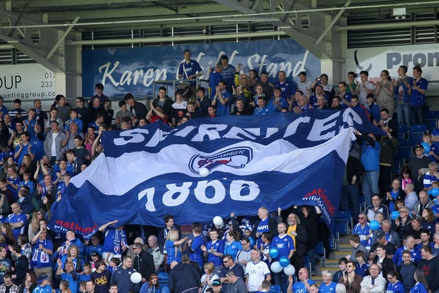 Spireites fans cheered on Town as they clinched the League Two title against Fleetwood Town in May 2014.
