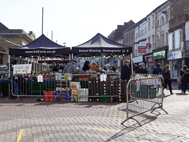 Market Place, Doncaster. Picture: NDFP-24-03-20 Donc Town 3-NMSY