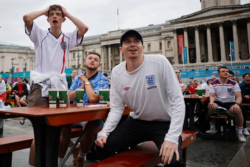 Following their 2-0 win over Germany, England now progress to the quarter finals of the tournament, with all last eight games being played over 2-3 July 2021 (AFP via Getty Images)