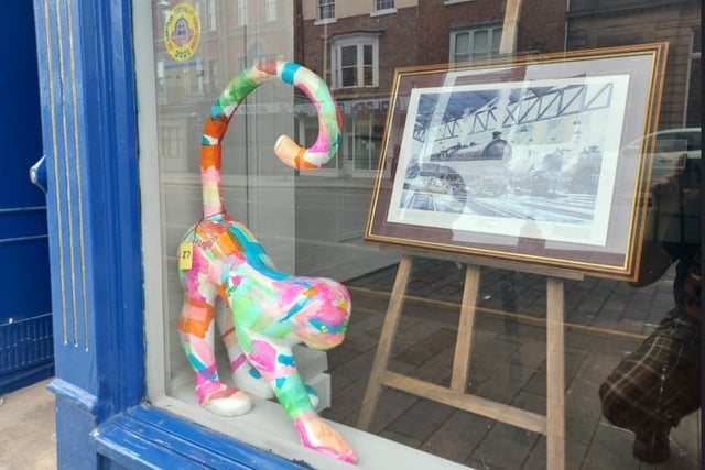 One of two monkeys hosted by Atkinson Print in Church Street.