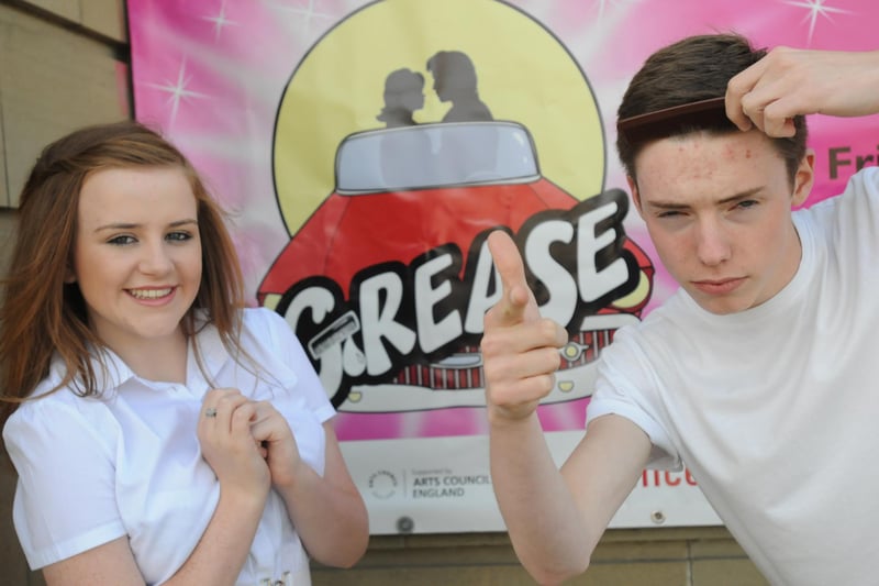 Sandy, played by Jessica Corrigan, and Danny played by David Frith were pictured at a showing of Grease at the Customs House in