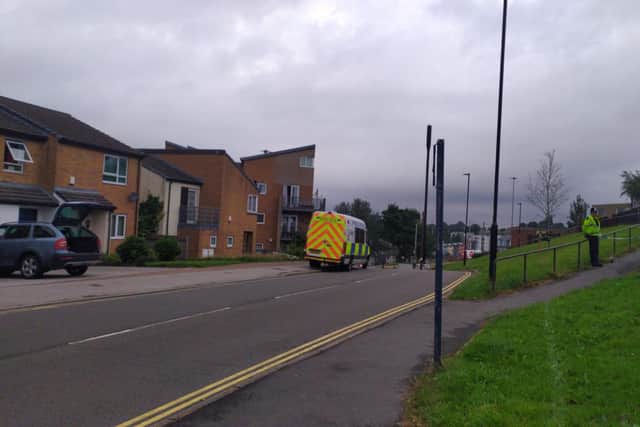 A police cordon is in place off Kenninghall Road in Arbourthorne.