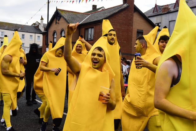 These lads had a laugh when they entered 2017's parade dressed as a bunch of bananas.