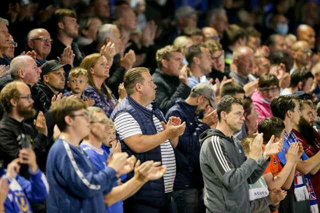 Fans paid their respects to Sophie Fairall last night during the 10th minute of the Portsmouth match against Plymouth Argyle.