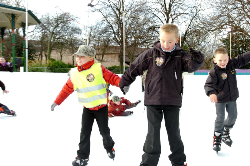 The opening of Sunderland's 2008 ice rink in Mowbray Park. Did you have a go?