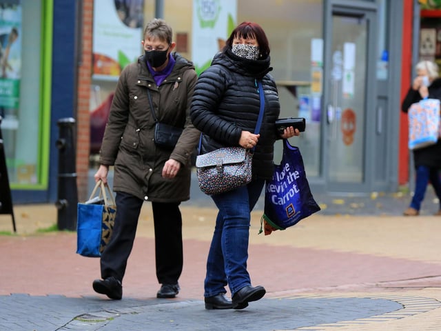 In October, masked shoppers took to the streets of Sutton as tier three lockdown restrictions came in.