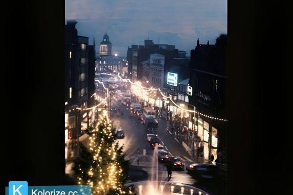 A look at the Christmas lights in Fargate in 1961. Picture: Sheffield Newspapers