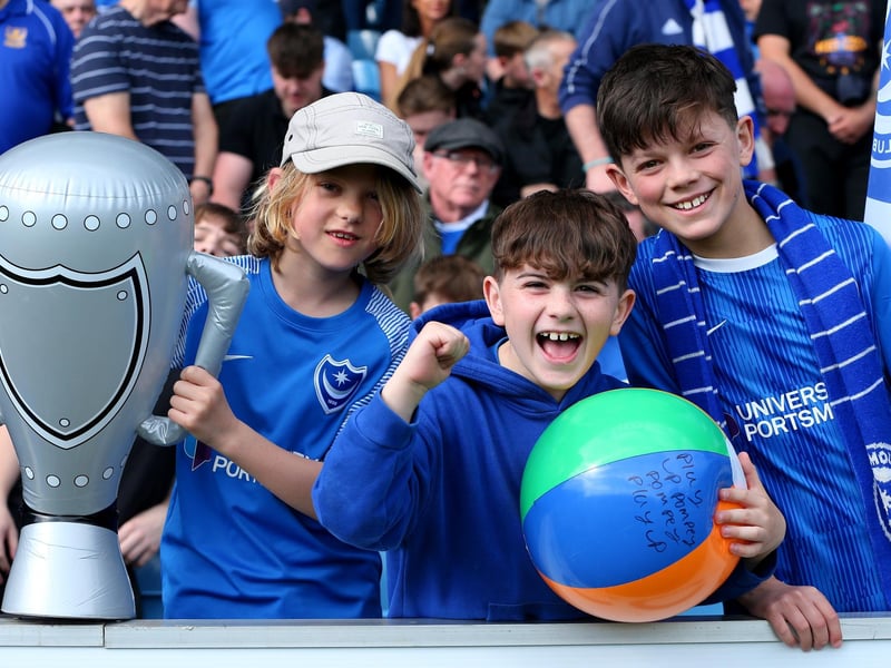 20 April 2023: Three cousins bring the energy to Pompey's last home game of the season