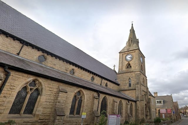 The parish church in the Gothic revival style dates back to 1869, and its vestry was added in 1928. Heritage England describes its condition as being 'poor' due to slow decay, but no solution has been put into place. An unsuccessful application to National Lottery Heritage Fund's former Grants for Places of Worship scheme was made in 2017.