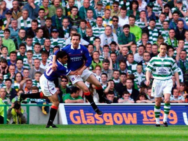 1998-99
Neil McCann's double, plus a penalty from Jorg Albertz, ended Celtic's hopes of retaining the league title at Parkhead in a 3-0 win on May 2, 1999.