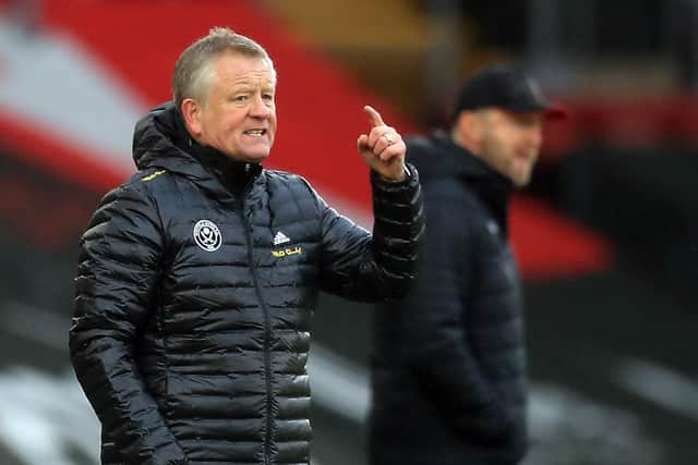 Sheffield United manager Chris Wilder on the touchline at St Mary's, Southampton. Adam Davy/PA Wire.